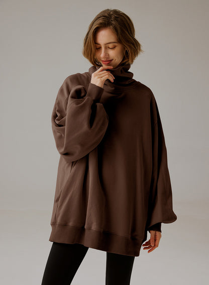 Oversized Turtleneck Sweatshirt - Elegant Comfort 