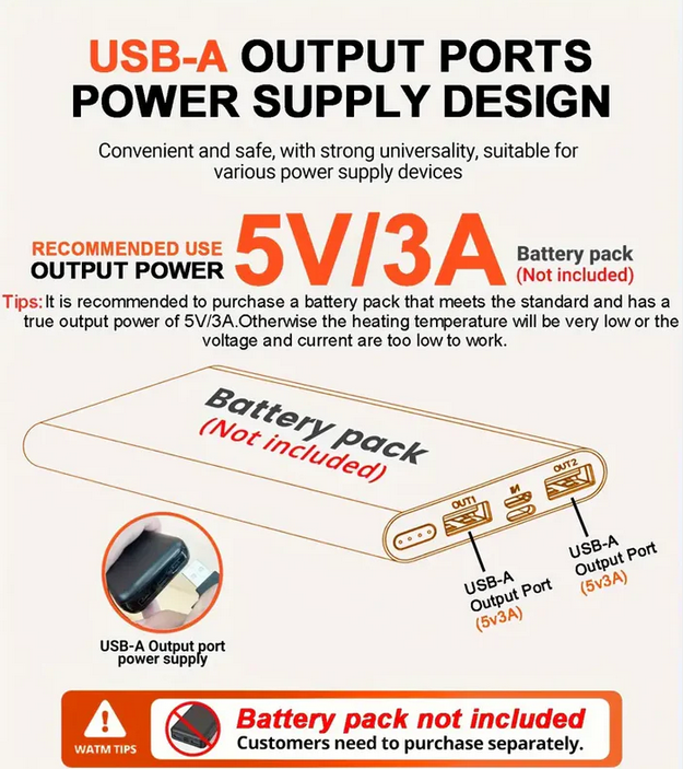 Förläng värmen från din jacka med vårt externa batteri 